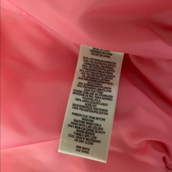 Pre-OwnedJuicy Couture Pink Quilted Jacket/Coat, Removable Faux Fur Hood, Sz 4